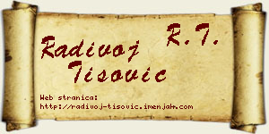 Radivoj Tišović vizit kartica